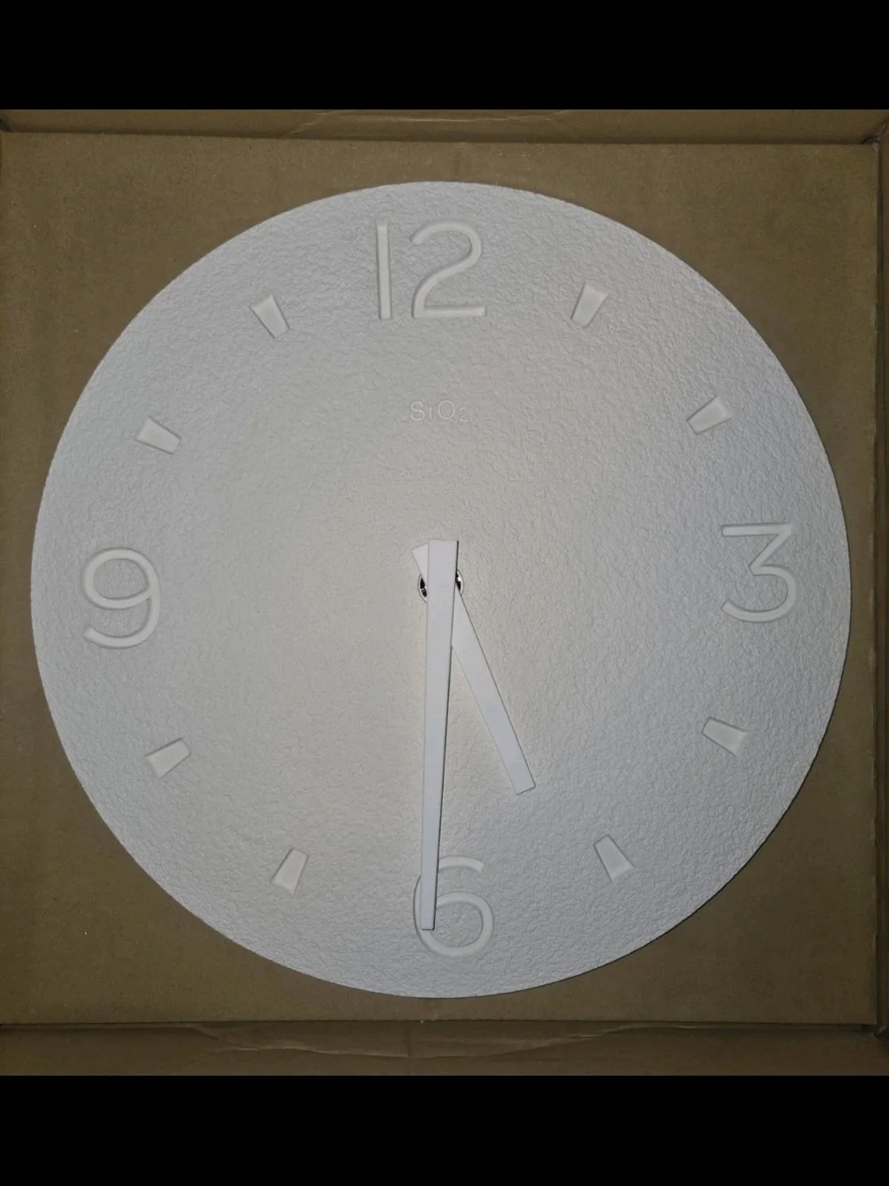 Lemnos Minimalist Wall Clock Analog Diatomaceous Earth White Made in Japan New